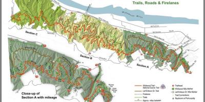 वन पार्क पोर्टलैंड ट्रेल का नक्शा