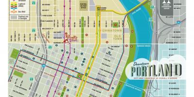 पोर्टलैंड दर्शनीय स्थलों की यात्रा के नक्शे