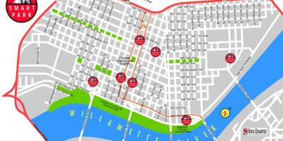 नक्शा पोर्टलैंड के स्मार्ट पार्किंग